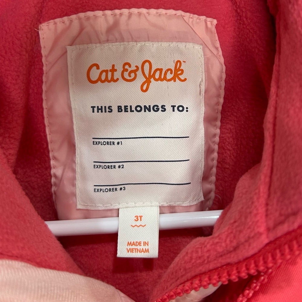 Cat & Jack Pink Floral 3-in-1 Hooded Jacket 3T NWT - Picture 4 of 7